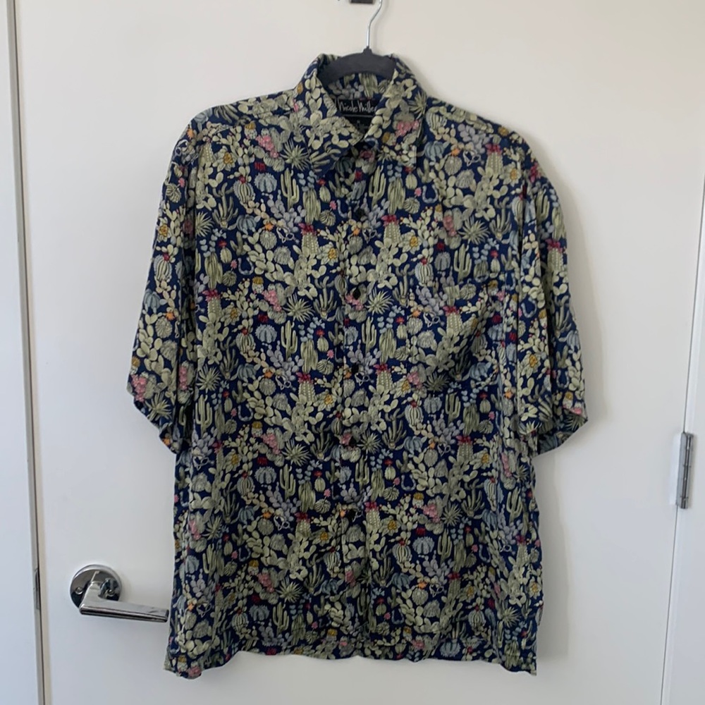 Vintage 1992 Nicole Miller 100% Silk Limited Print. Cactus